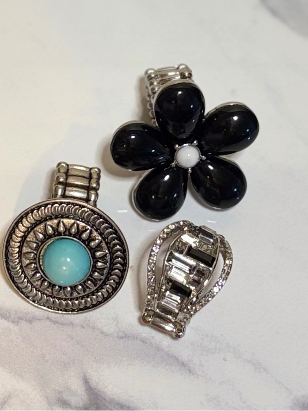 Trio of Adjustable Statement Rings - Women Jewelry